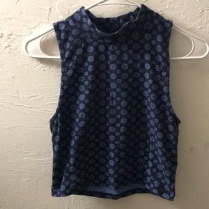 Blue crop top